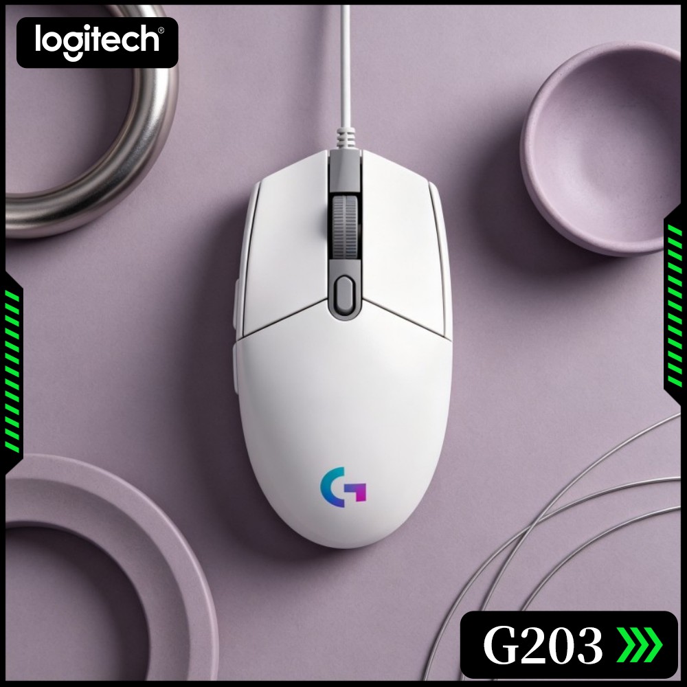 Logitech Mouse G203 - 로지텍 G203 유선 게이밍 마우스, 가정-게이밍-사무실용,