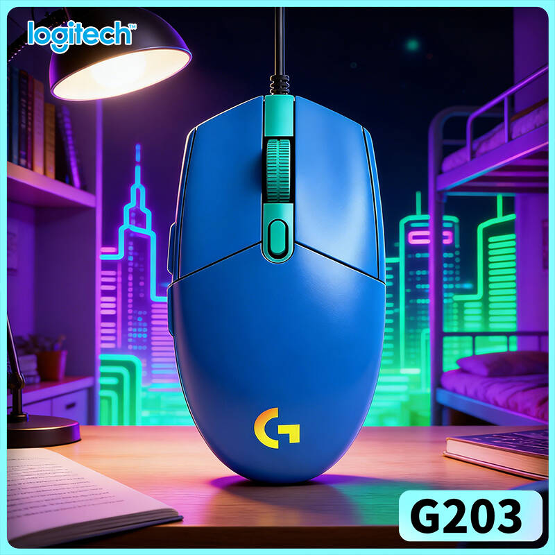 Logitech Mouse G203 - 로지텍 G203 유선 게이밍 마우스 인체공학적