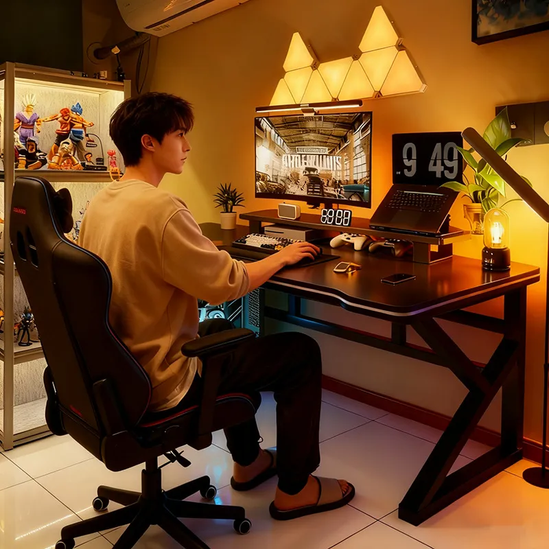 Esports Gaming Houses - 블랙 e스포츠 스타일 컴퓨터 책상 게임