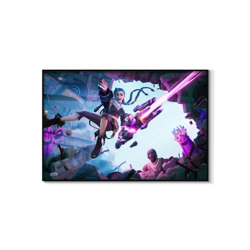 Arcane Jinx 더블 버전 프레임 없는 캔버스 H - Esports Gaming Poster 리뷰 및 가격