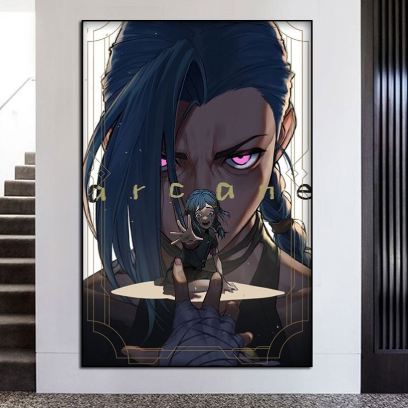 Arcane Jinx 더블 버전 프레임 없는 캔버스 H - Esports Gaming Poster 리뷰 및 가격