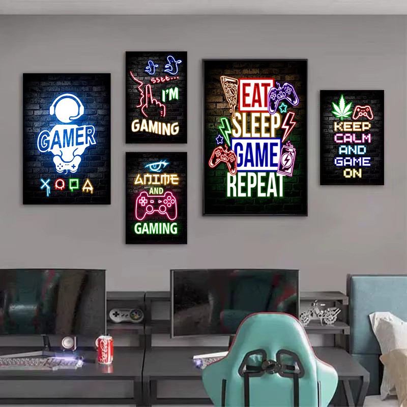 1피스 프레임리스 캔버스 그림 게임 네온 이트 슬립 게 - Esports In Gaming 리뷰 및 가격