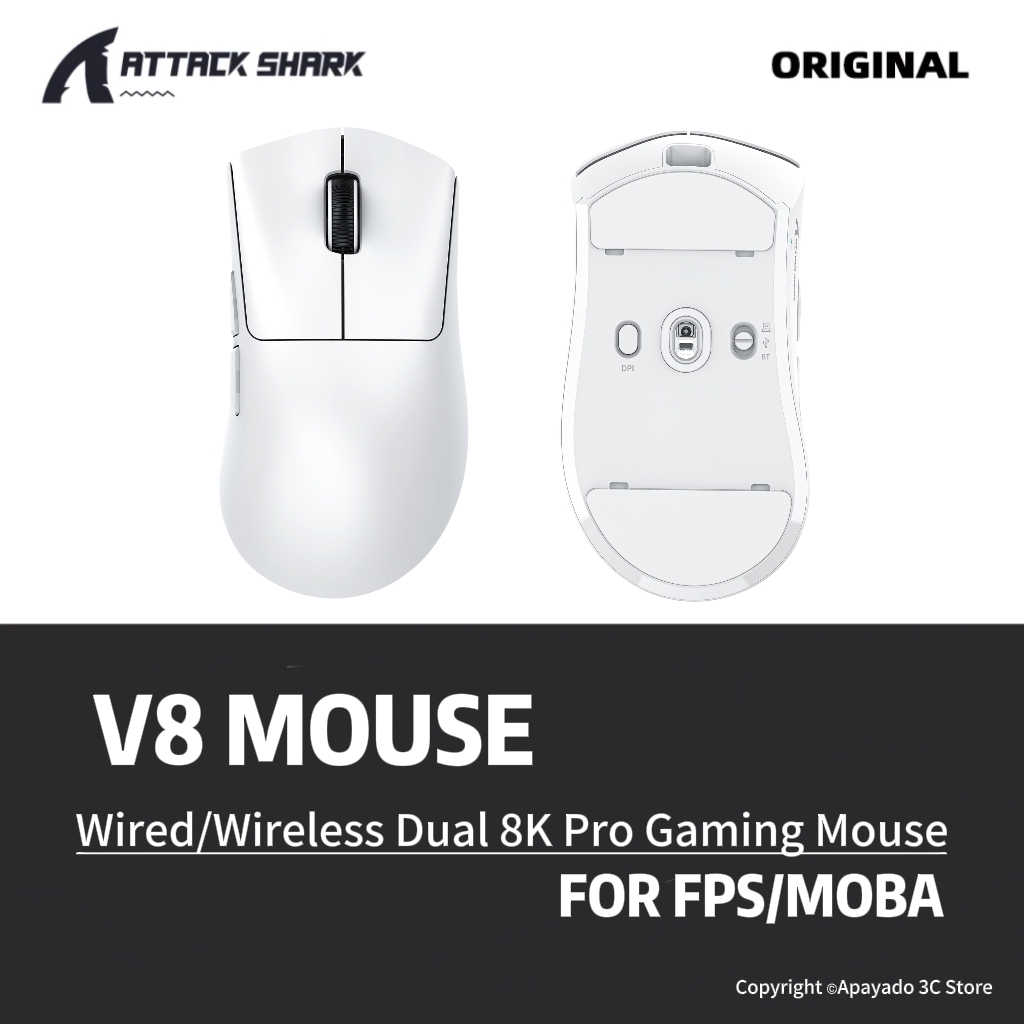 ATTACK SHARK V8 e스포츠 게이밍 마우스 무 - Esports Gaming Mouse Wireless 리뷰 및 가격