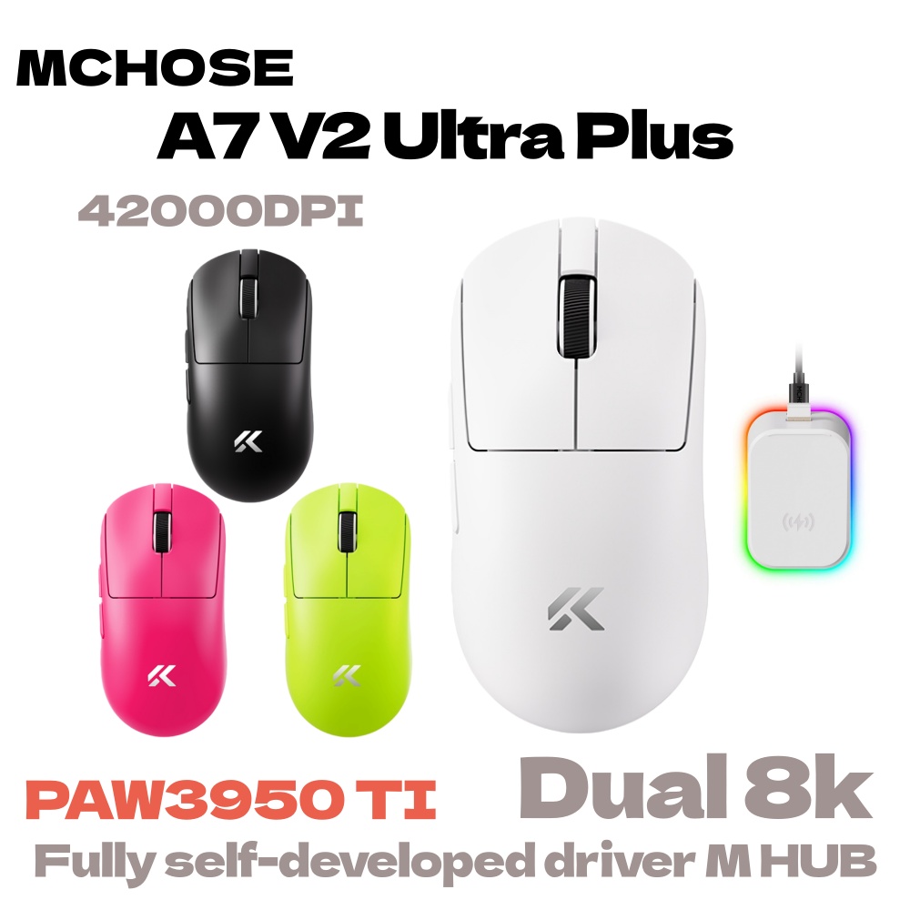 MCHOSE A7 V2 울트라 플러스 경량 무선 게이밍 - Esports Gaming Mouse Wireless 리뷰 및 가격